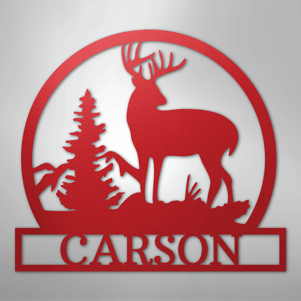 Outdoor Buck Personalized Steel Metal Sign Wall ArtCustomly Gifts