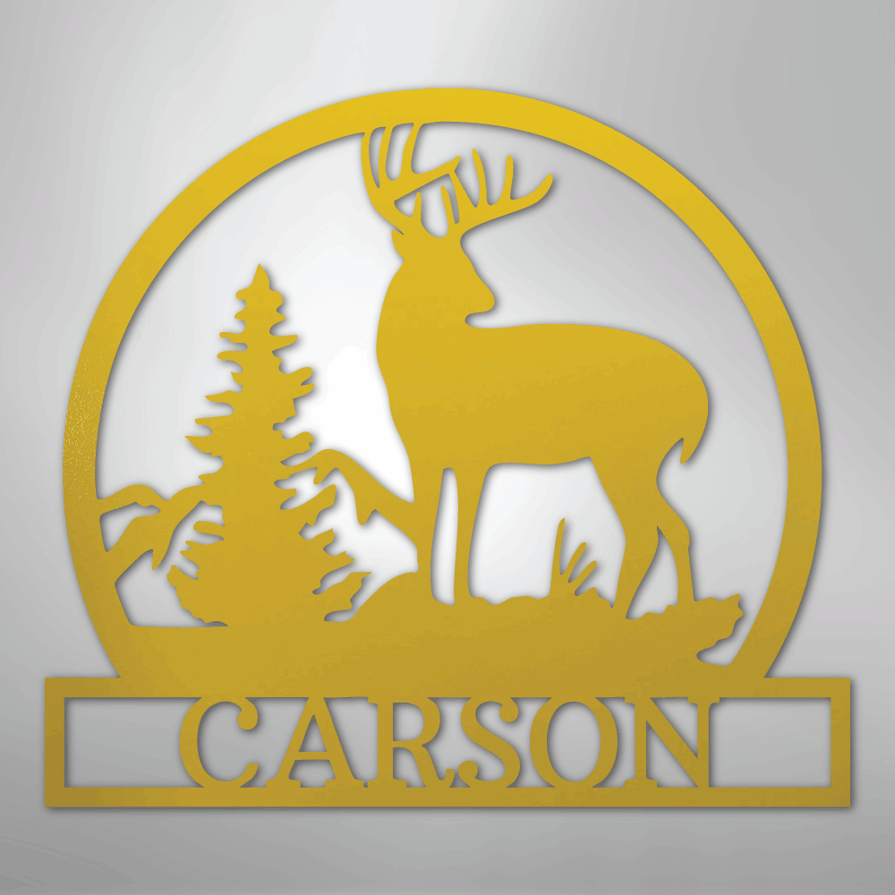 Outdoor Buck Personalized Steel Metal Sign Wall ArtCustomly Gifts