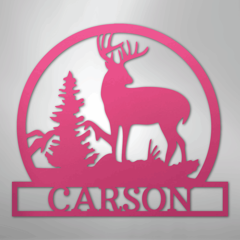 Outdoor Buck Personalized Steel Metal Sign Wall ArtCustomly Gifts