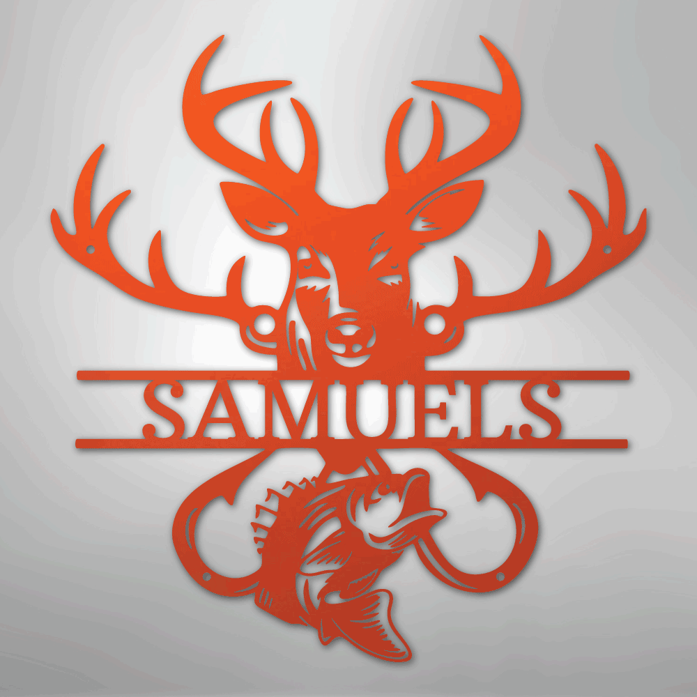 Outdoorsman Personalized Steel Metal Sign Wall ArtCustomly Gifts