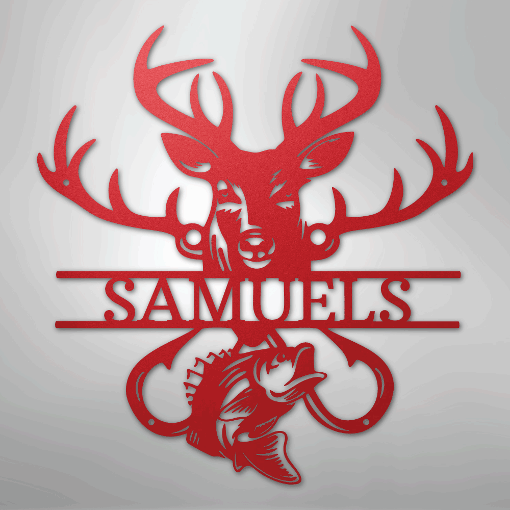 Outdoorsman Personalized Steel Metal Sign Wall ArtCustomly Gifts