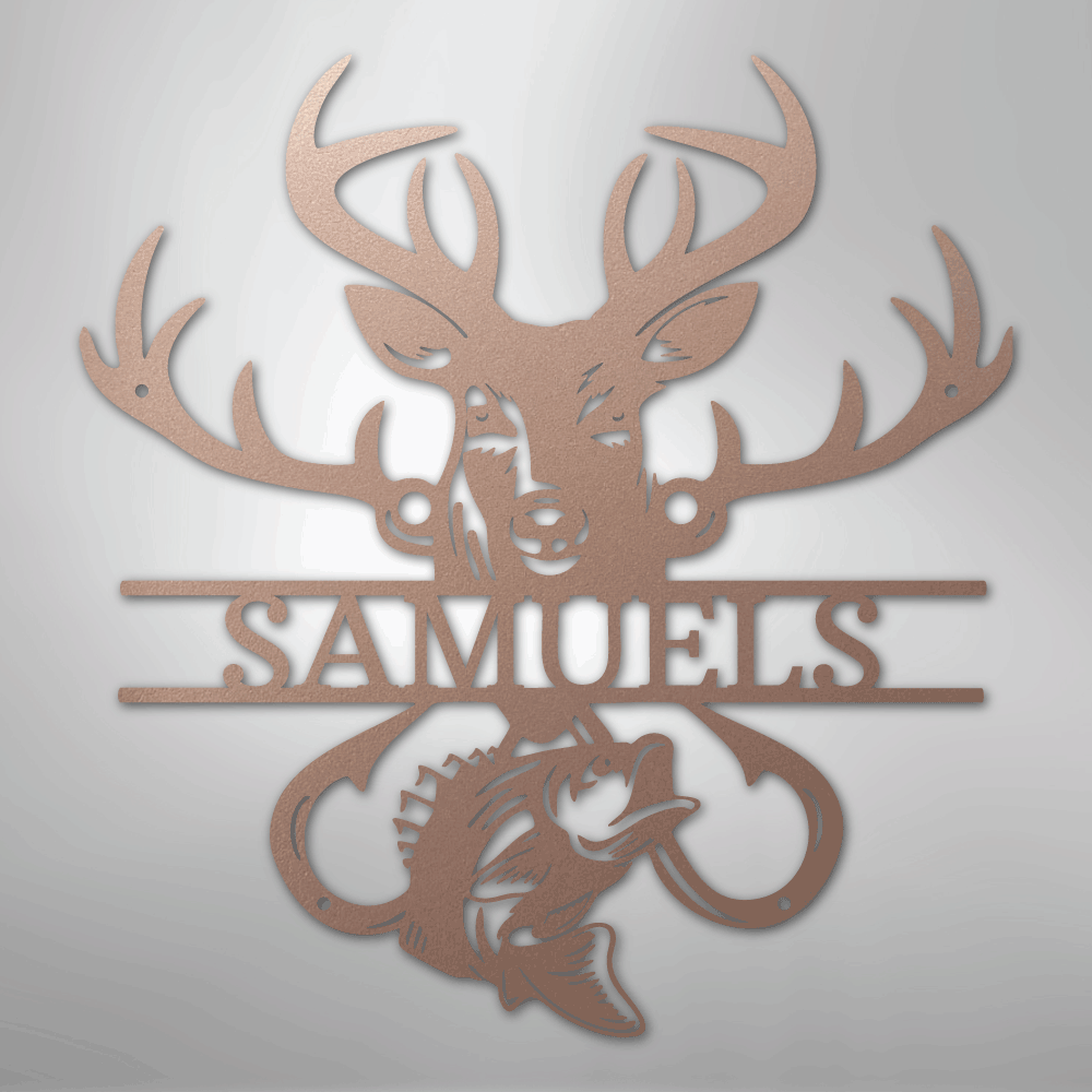 Outdoorsman Personalized Steel Metal Sign Wall ArtCustomly Gifts