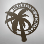 Palm Tree Personalized Steel Metal Sign Wall ArtCustomly Gifts