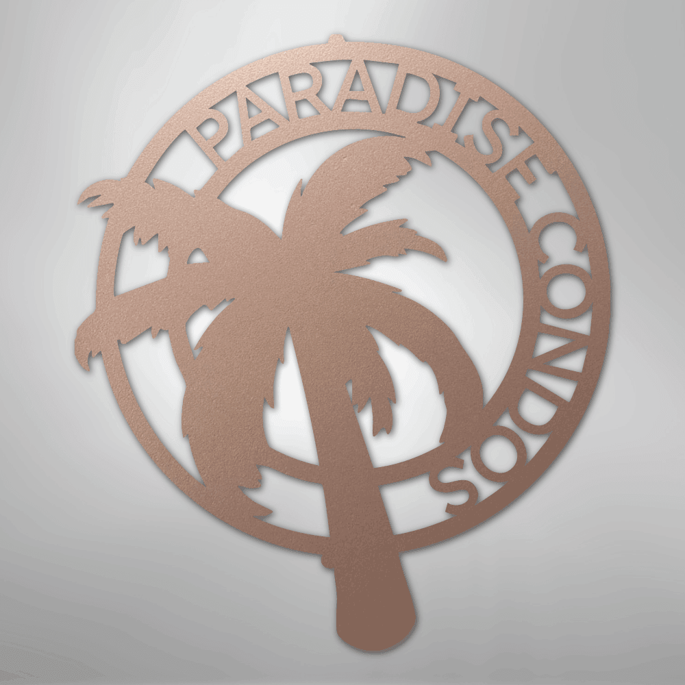 Palm Tree Personalized Steel Metal Sign Wall ArtCustomly Gifts