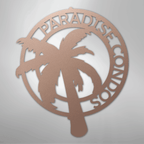 Palm Tree Personalized Steel Metal Sign Wall ArtCustomly Gifts