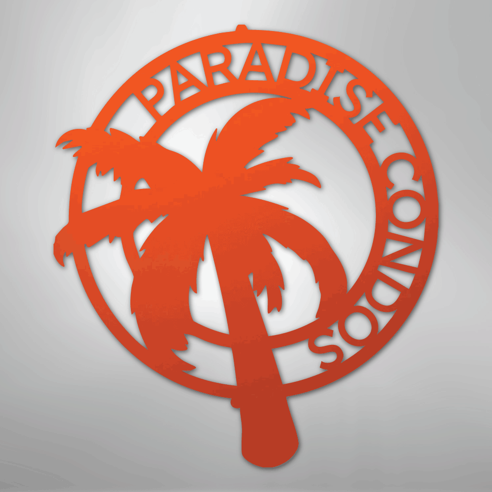 Palm Tree Personalized Steel Metal Sign Wall ArtCustomly Gifts