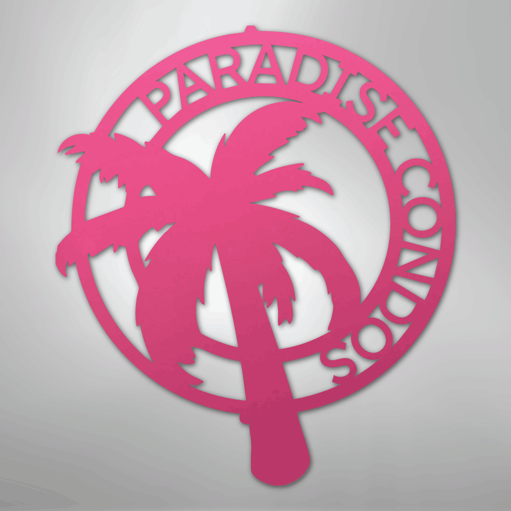 Palm Tree Personalized Steel Metal Sign Wall ArtCustomly Gifts