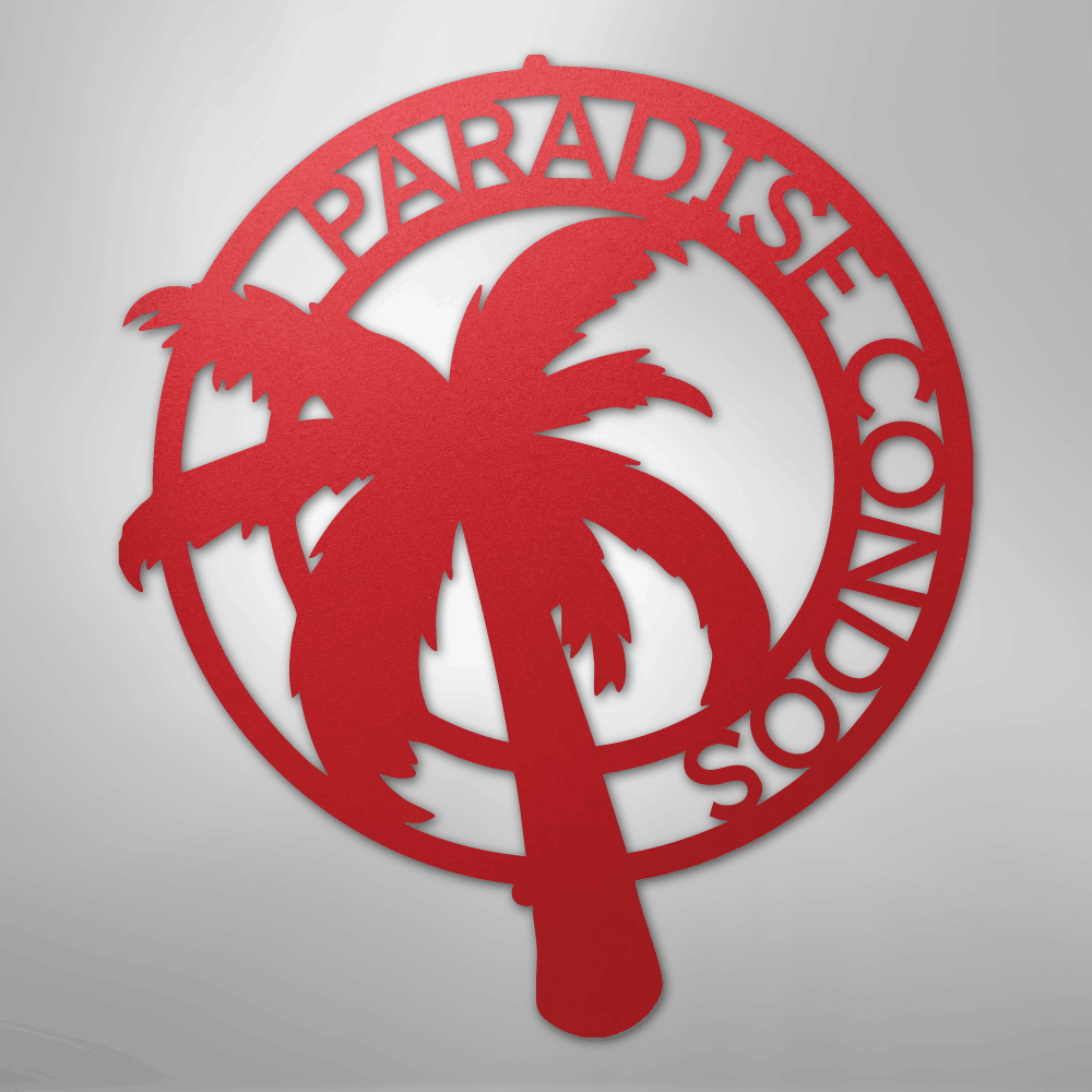 Palm Tree Personalized Steel Metal Sign Wall ArtCustomly Gifts