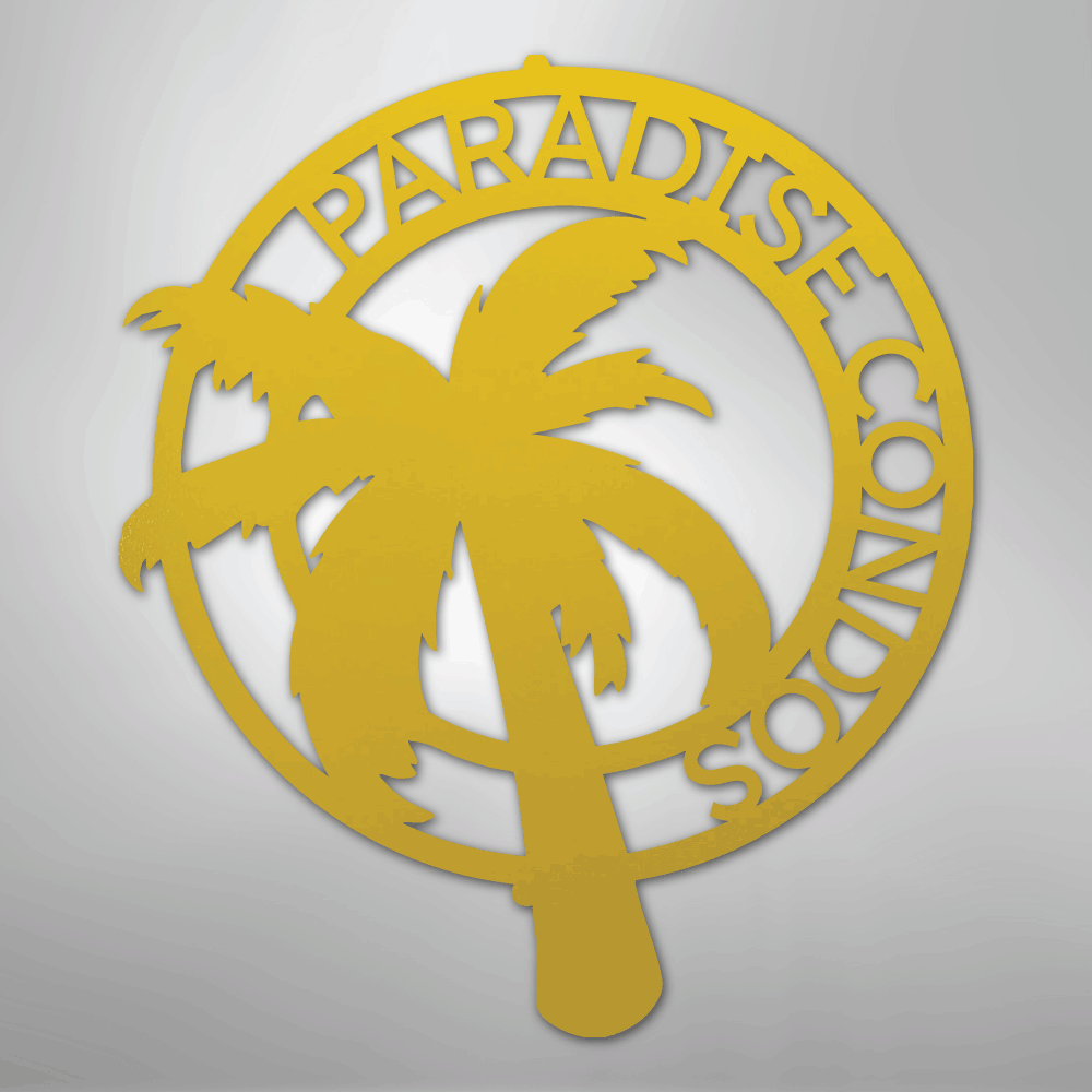 Palm Tree Personalized Steel Metal Sign Wall ArtCustomly Gifts