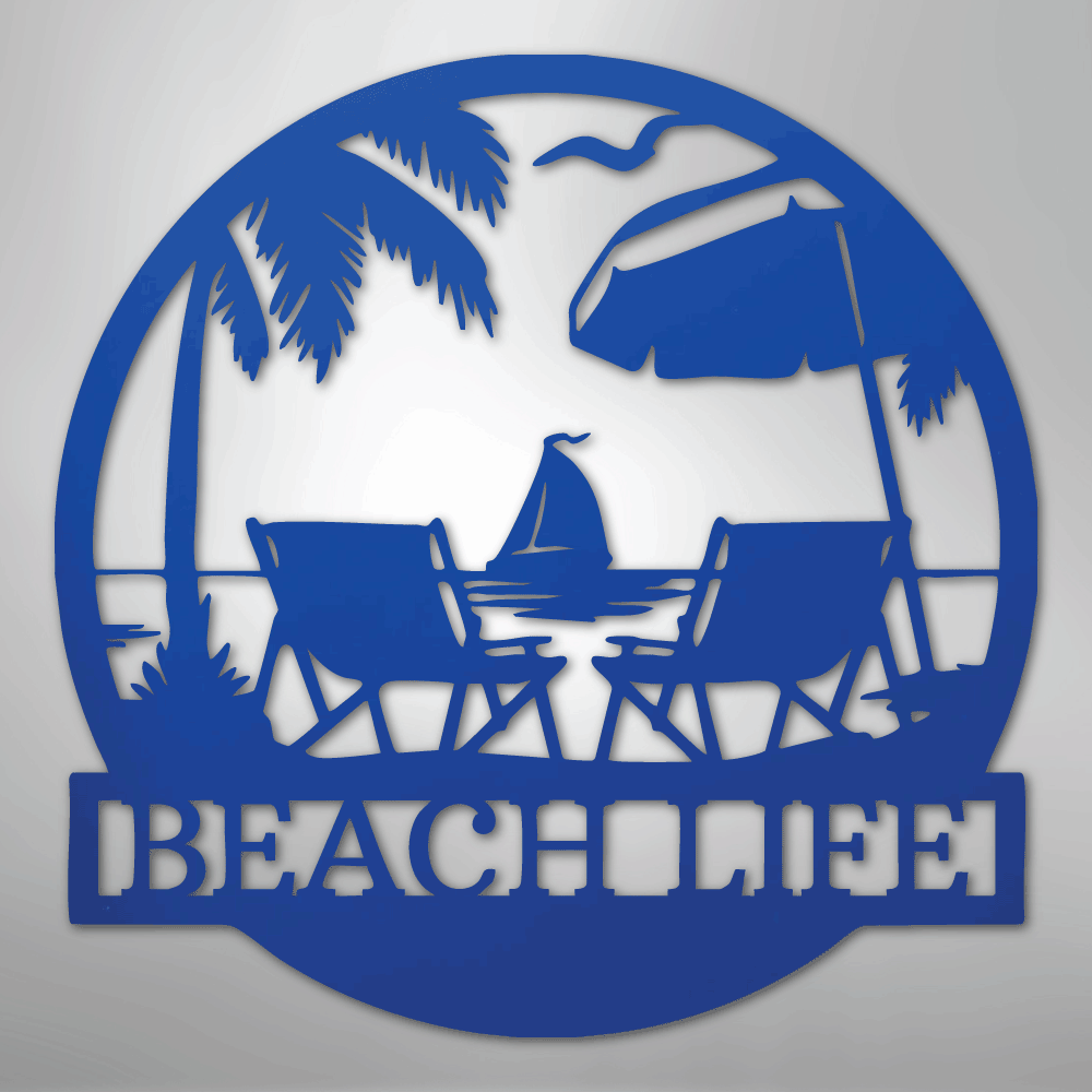 Paradise Beach Personalized Steel Metal Sign Wall ArtCustomly Gifts