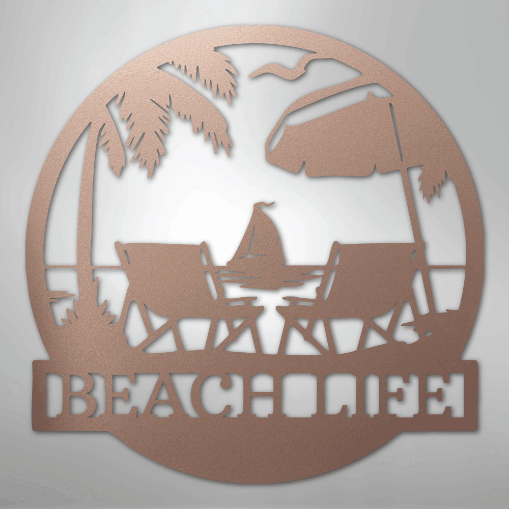Paradise Beach Personalized Steel Metal Sign Wall ArtCustomly Gifts