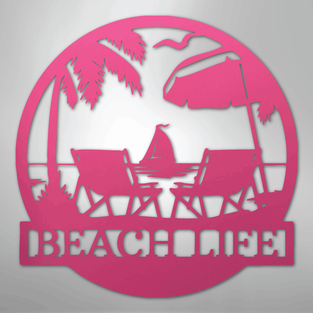 Paradise Beach Personalized Steel Metal Sign Wall ArtCustomly Gifts
