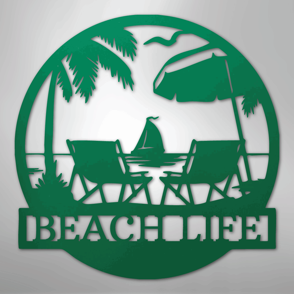 Paradise Beach Personalized Steel Metal Sign Wall ArtCustomly Gifts