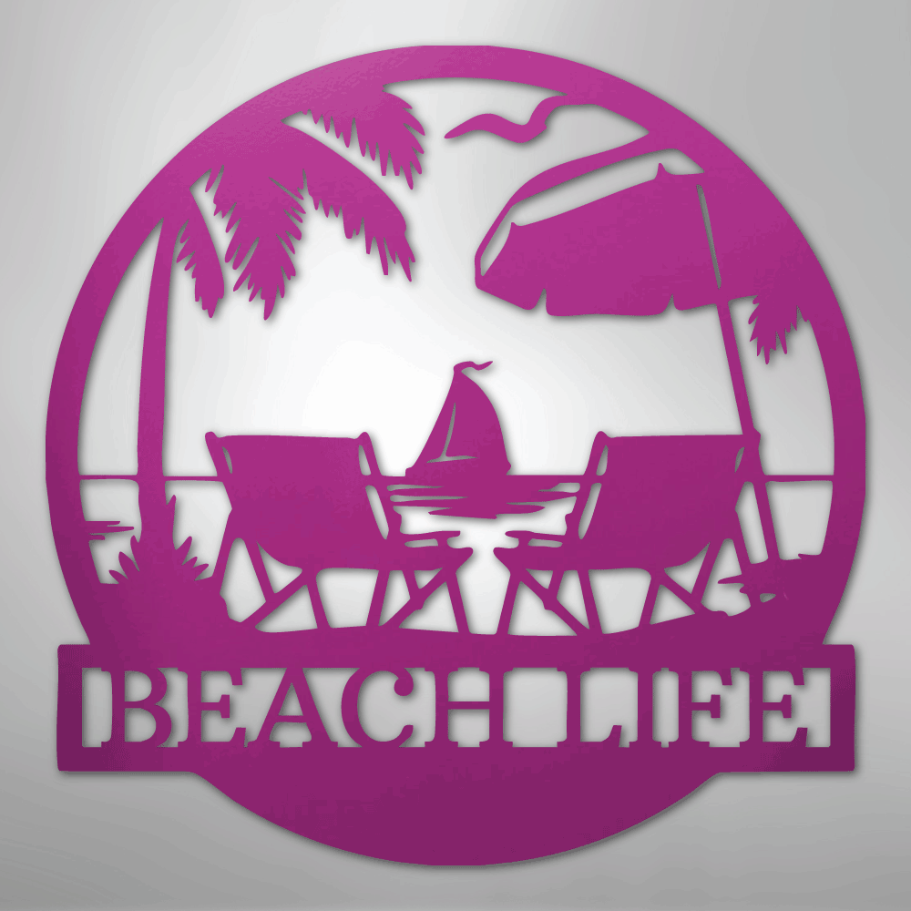 Paradise Beach Personalized Steel Metal Sign Wall ArtCustomly Gifts