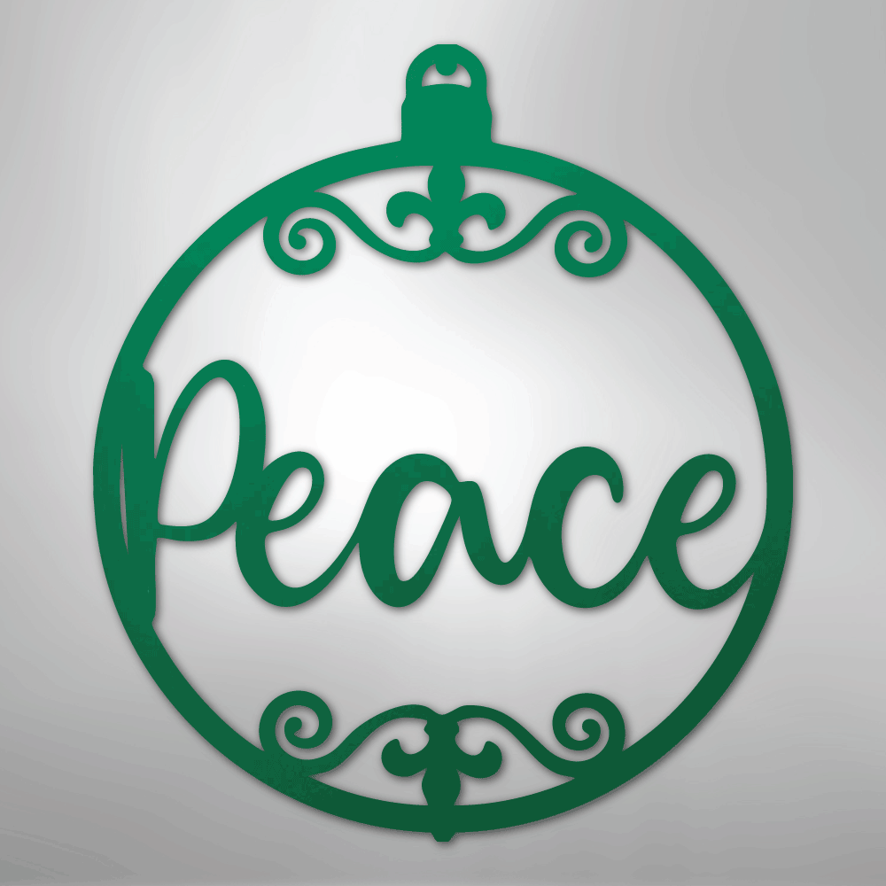 Peace Ornament - Steel Metal Sign Wall ArtCustomly Gifts