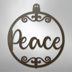 Peace Ornament - Steel Metal Sign Wall ArtCustomly Gifts