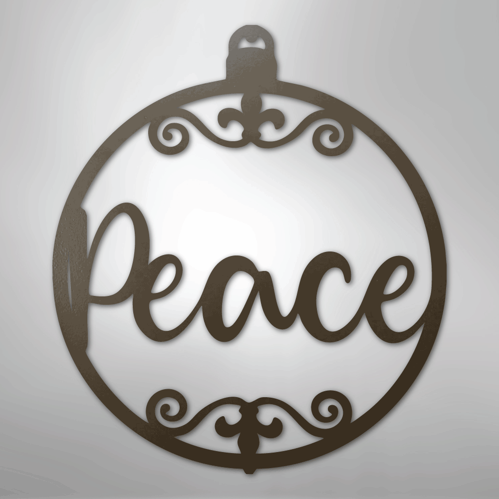 Peace Ornament - Steel Metal Sign Wall ArtCustomly Gifts