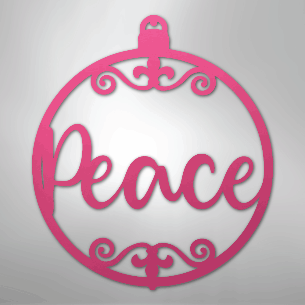 Peace Ornament - Steel Metal Sign Wall ArtCustomly Gifts