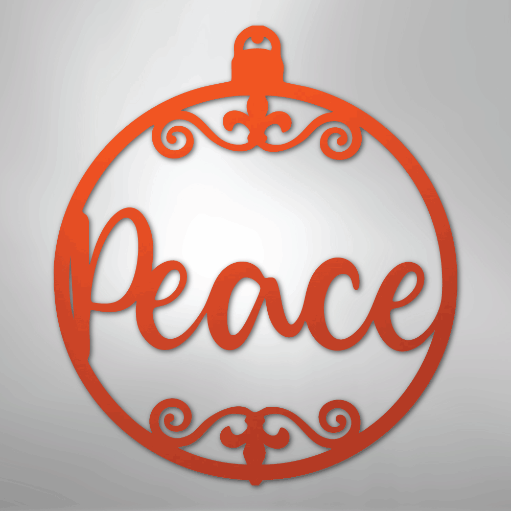 Peace Ornament - Steel Metal Sign Wall ArtCustomly Gifts