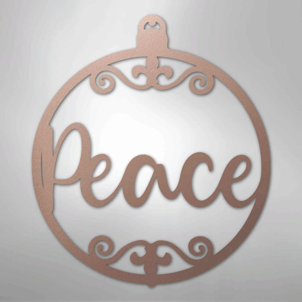 Peace Ornament - Steel Metal Sign Wall ArtCustomly Gifts