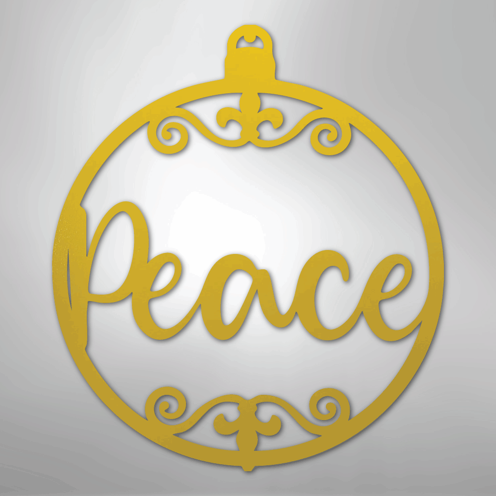 Peace Ornament - Steel Metal Sign Wall ArtCustomly Gifts