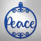 Peace Ornament - Steel Metal Sign Wall ArtCustomly Gifts