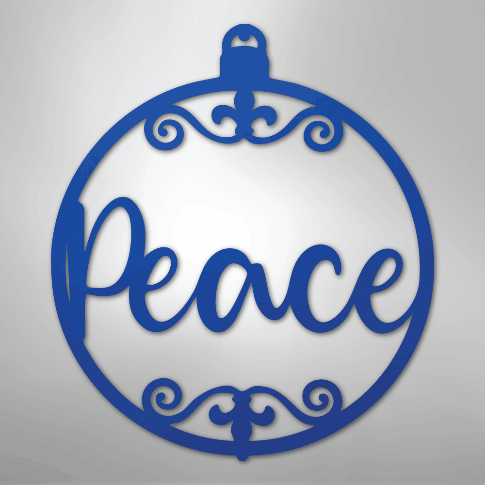 Peace Ornament - Steel Metal Sign Wall ArtCustomly Gifts