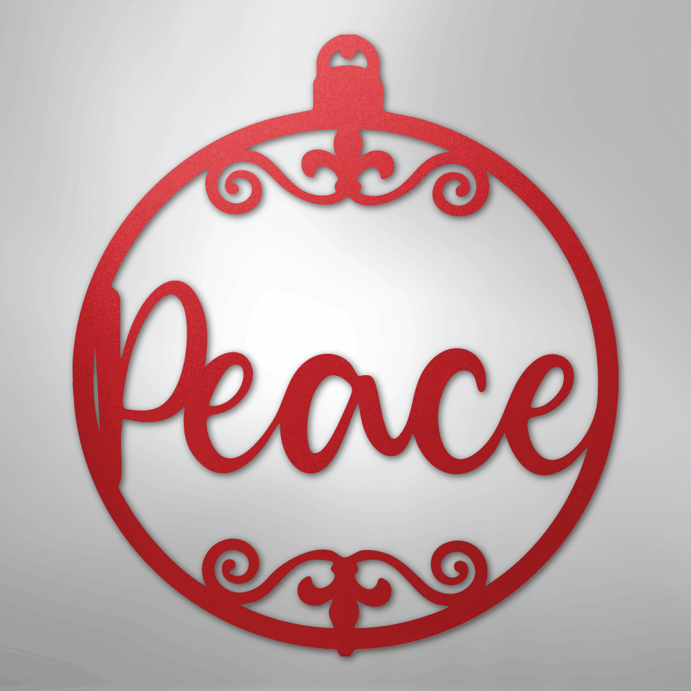 Peace Ornament - Steel Metal Sign Wall ArtCustomly Gifts