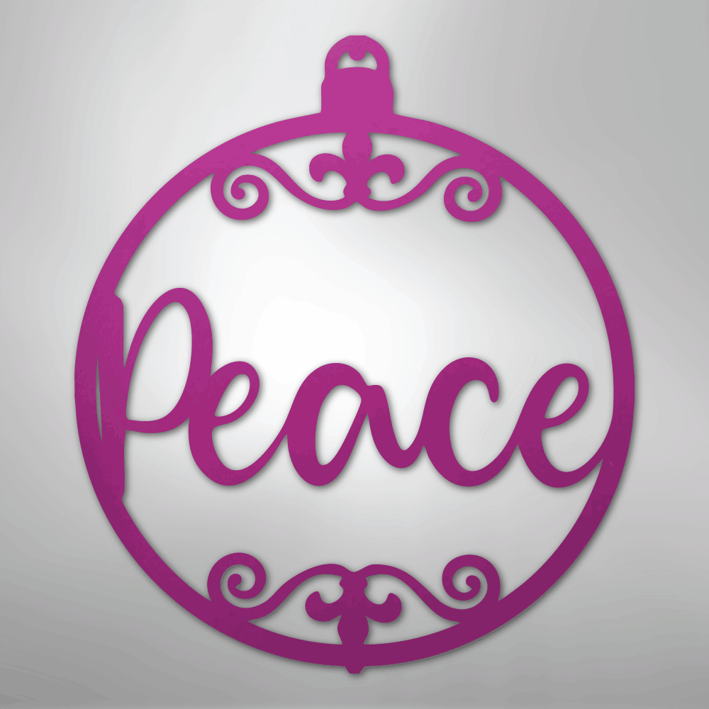 Peace Ornament - Steel Metal Sign Wall ArtCustomly Gifts