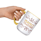 Perfect TeaTime 2 Tone White - Yellow 15oz MugCustomly Gifts