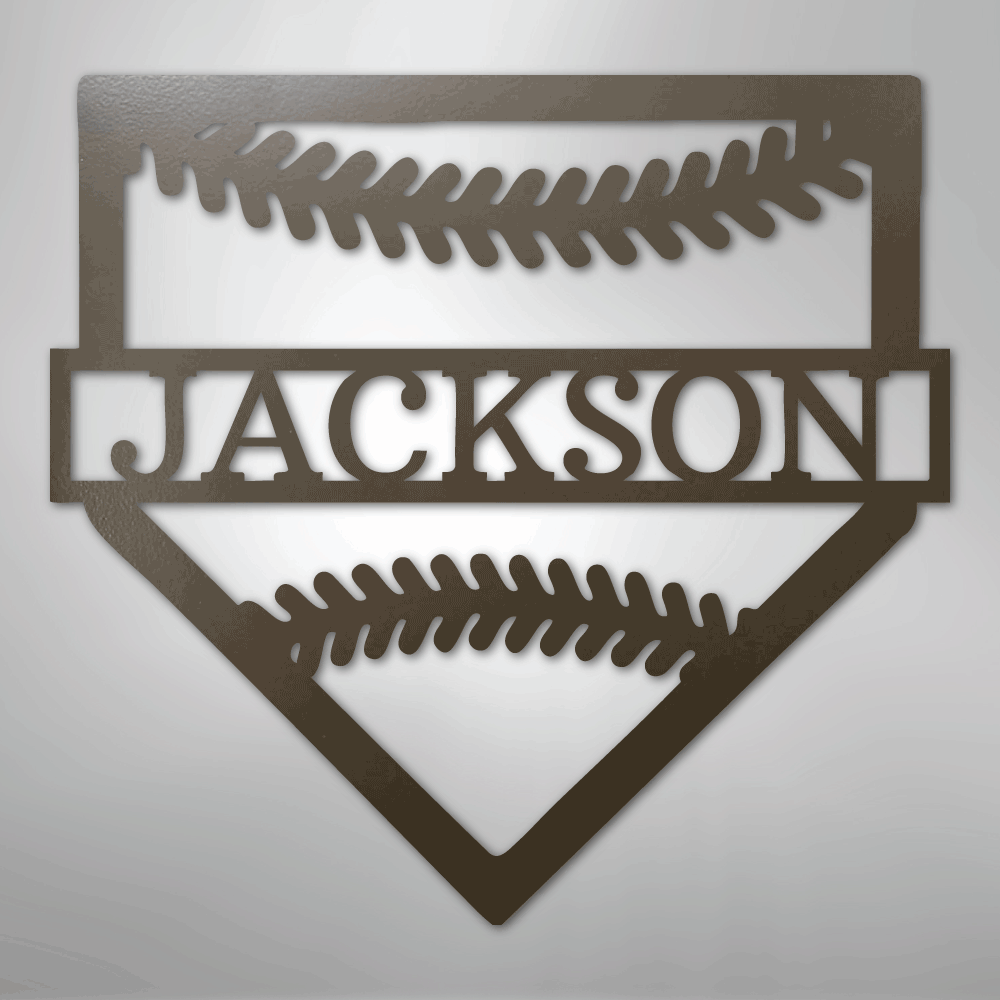 Personal Home Base Personalized Steel Metal Sign Wall ArtCustomly Gifts