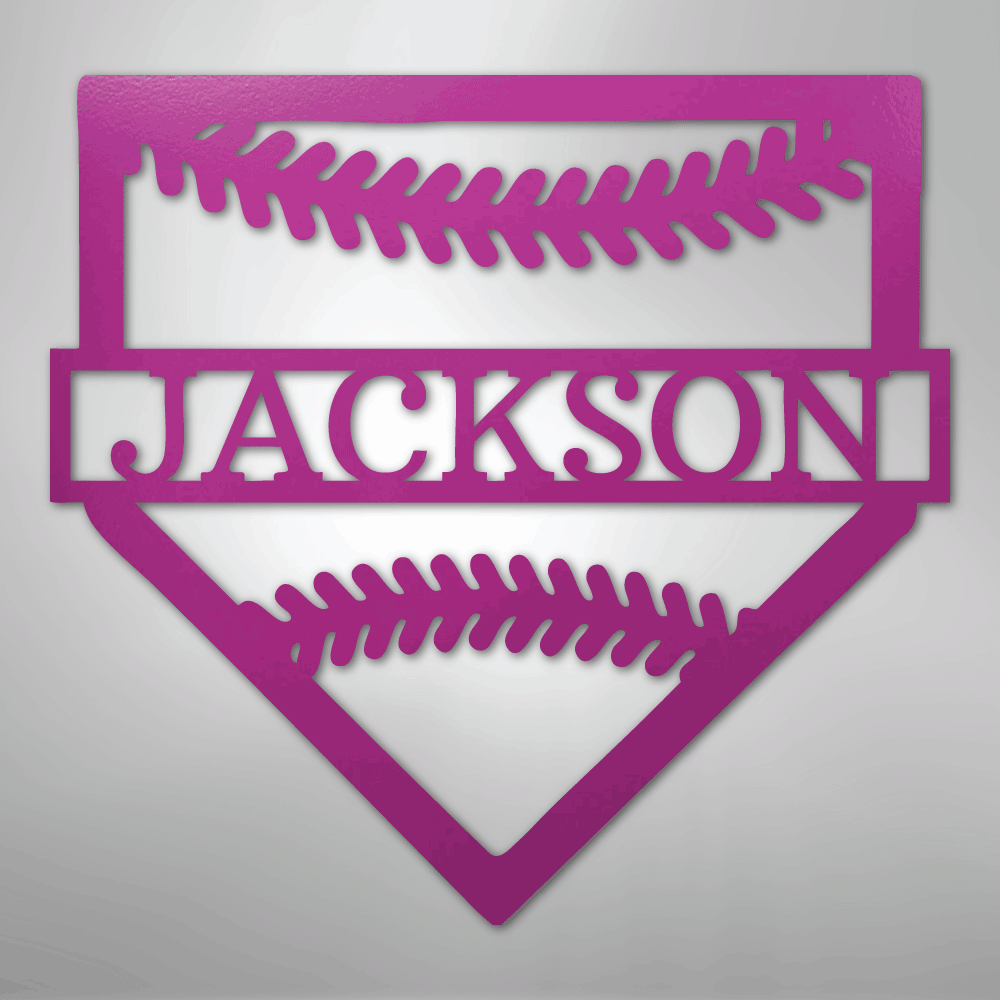 Personal Home Base Personalized Steel Metal Sign Wall ArtCustomly Gifts