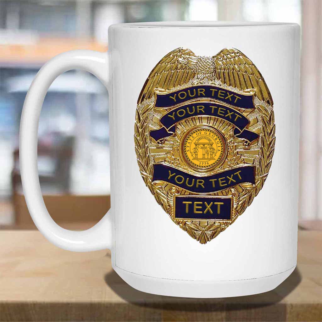 Personalized Police Officer Badge State Seal MugsCustomly Gifts