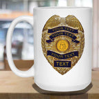 Personalized Police Officer Badge State Seal MugsCustomly Gifts