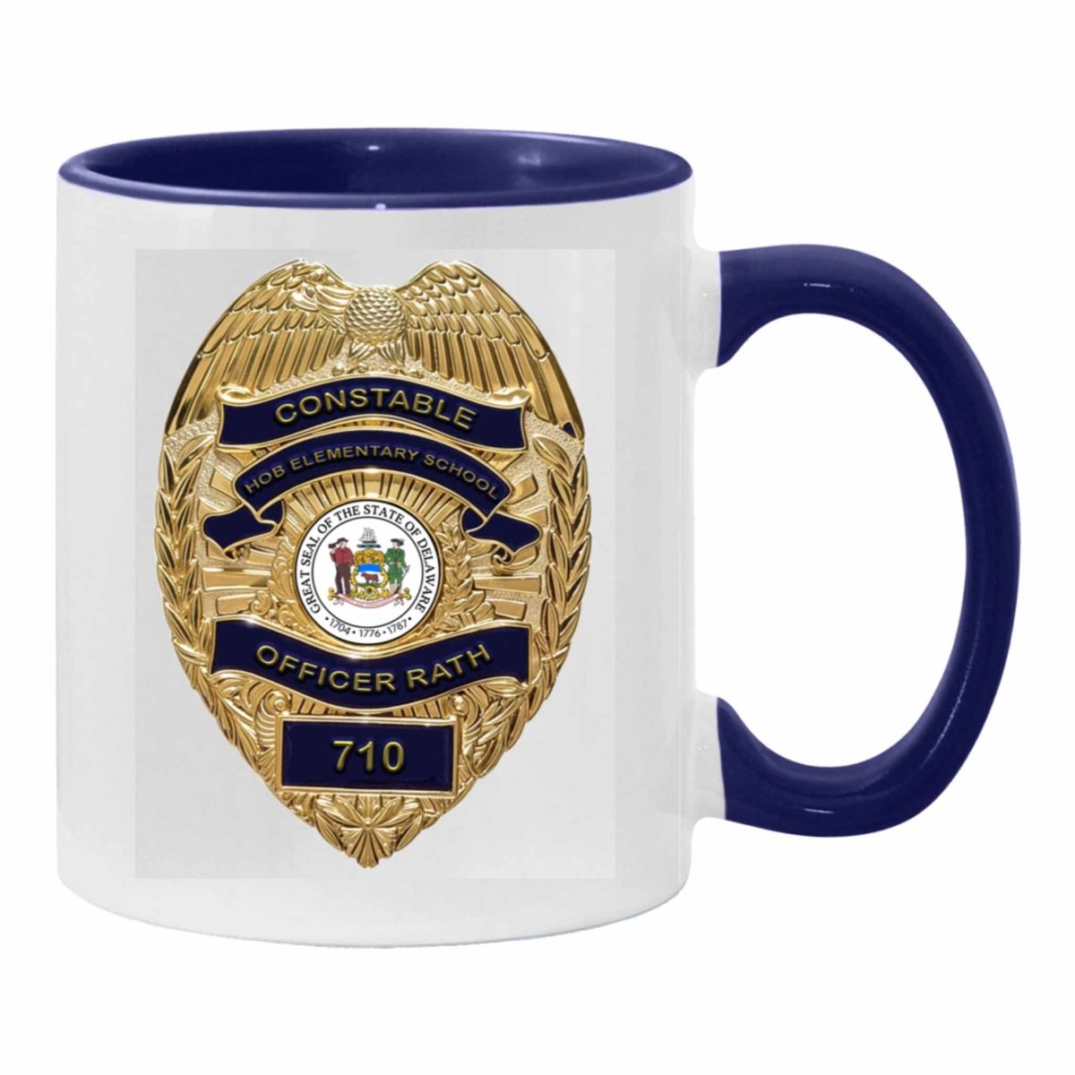 Personalized Police Officer Gold Badge State Seal MugsCustomly Gifts