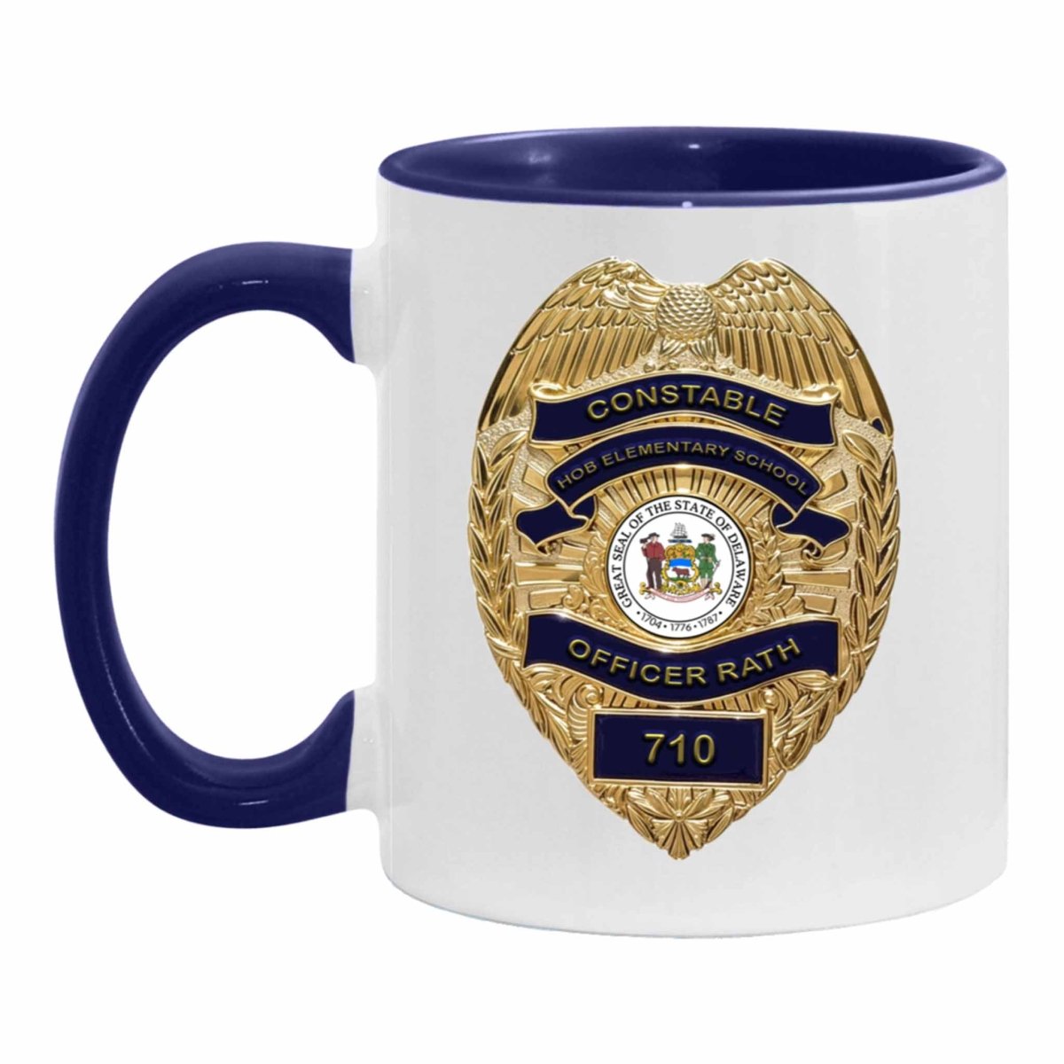 Personalized Police Officer Gold Badge State Seal MugsCustomly Gifts