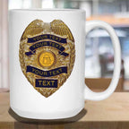 Personalized Police Officer Gold Badge State Seal MugsCustomly Gifts