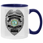 Personalized Police Officer Silver Badge State Seal MugsCustomly Gifts