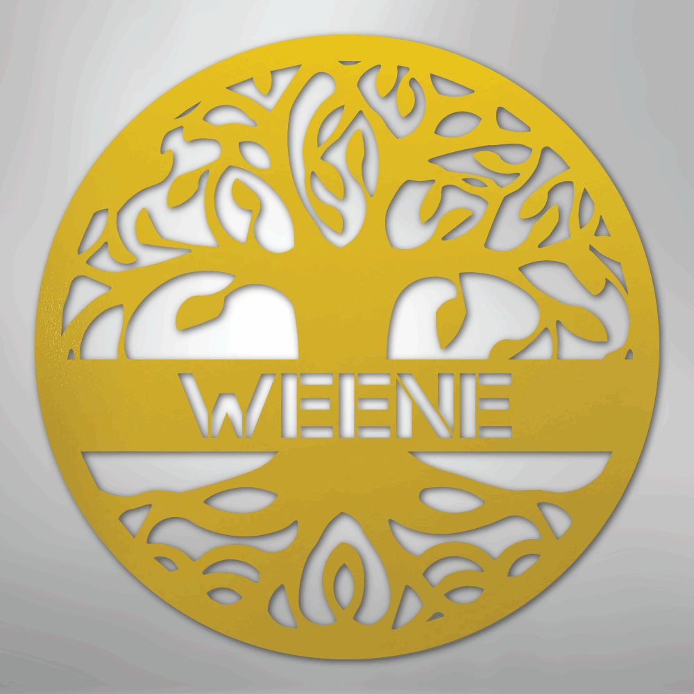 Personalized Tree of Life Steel Metal Sign Wall ArtCustomly Gifts