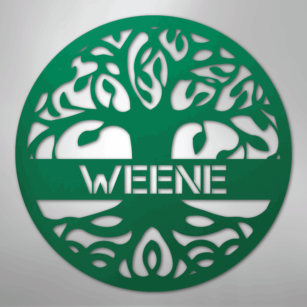 Personalized Tree of Life Steel Metal Sign Wall ArtCustomly Gifts