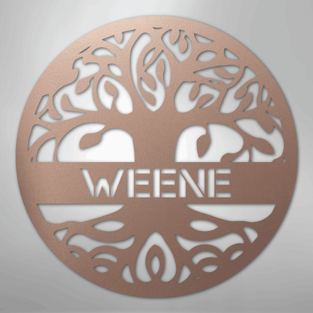Personalized Tree of Life Steel Metal Sign Wall ArtCustomly Gifts