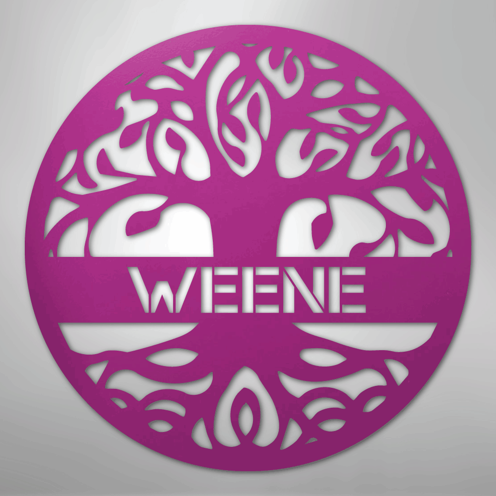 Personalized Tree of Life Steel Metal Sign Wall ArtCustomly Gifts