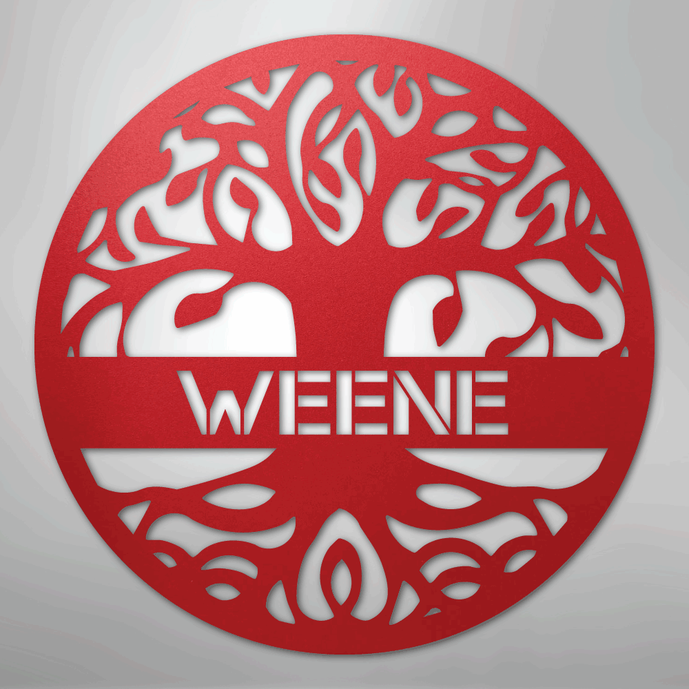 Personalized Tree of Life Steel Metal Sign Wall ArtCustomly Gifts