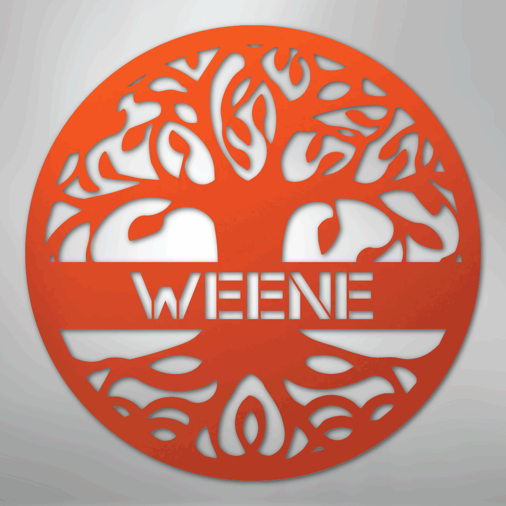 Personalized Tree of Life Steel Metal Sign Wall ArtCustomly Gifts