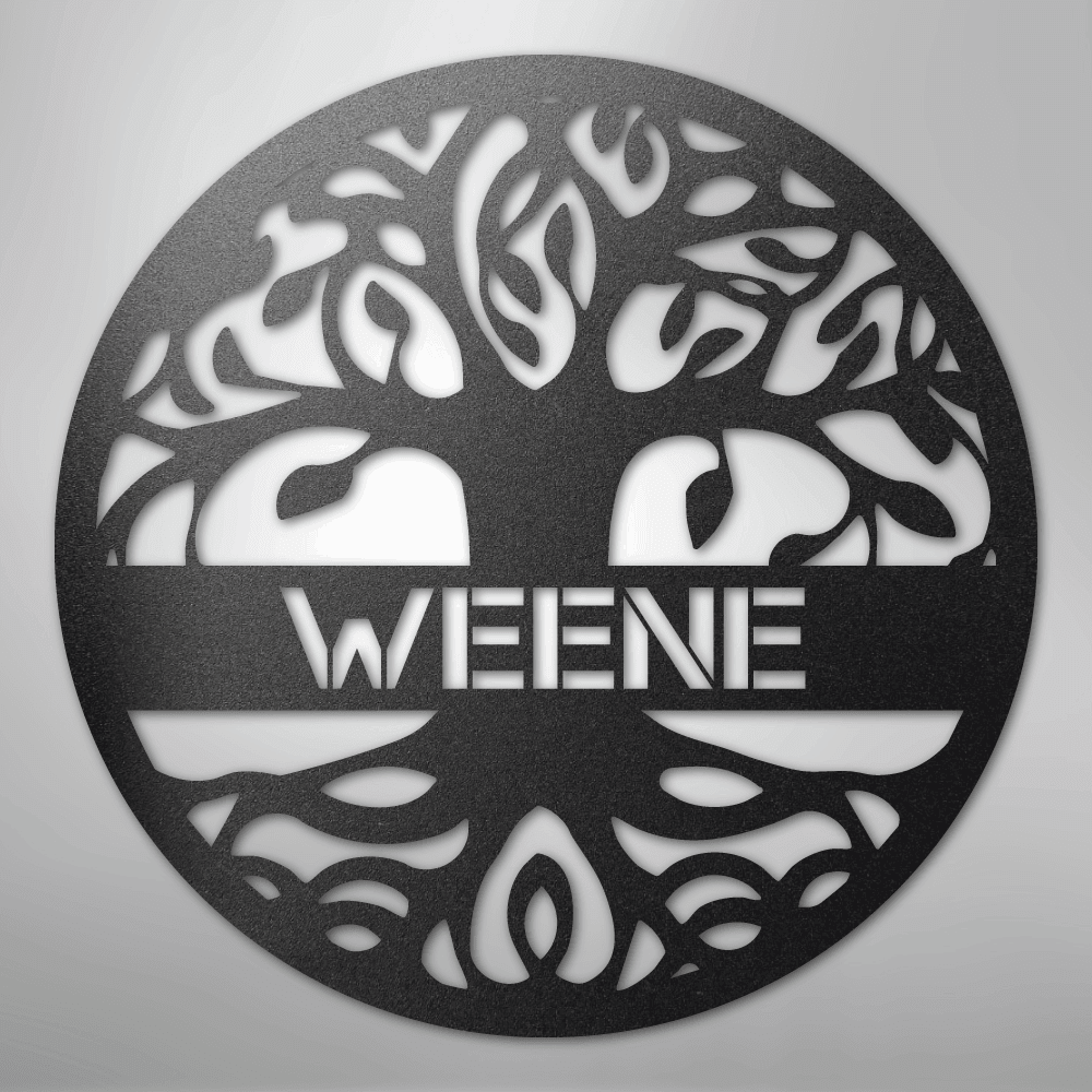 Personalized Tree of Life Steel Metal Sign Wall ArtCustomly Gifts