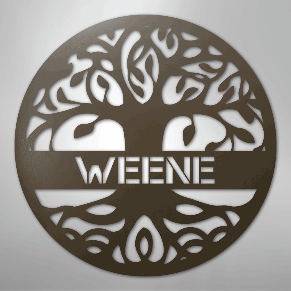 Personalized Tree of Life Steel Metal Sign Wall ArtCustomly Gifts