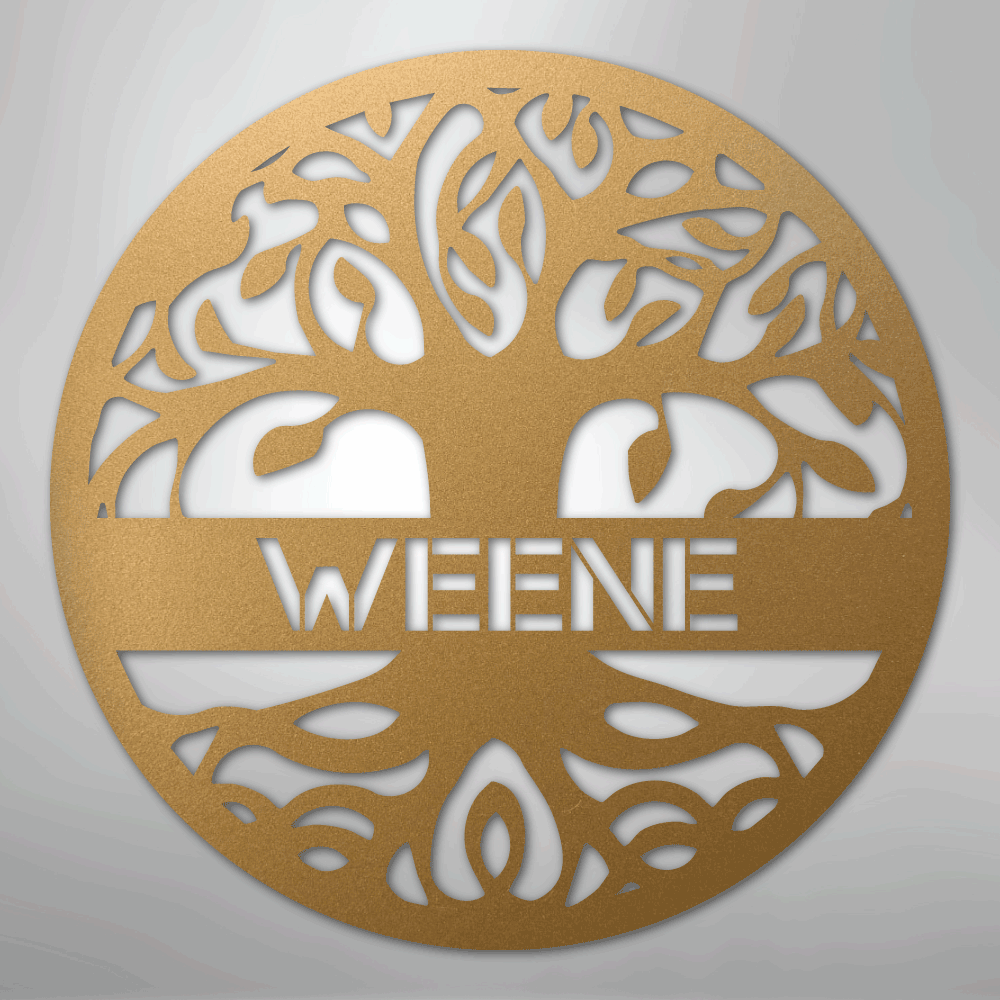 Personalized Tree of Life Steel Metal Sign Wall ArtCustomly Gifts