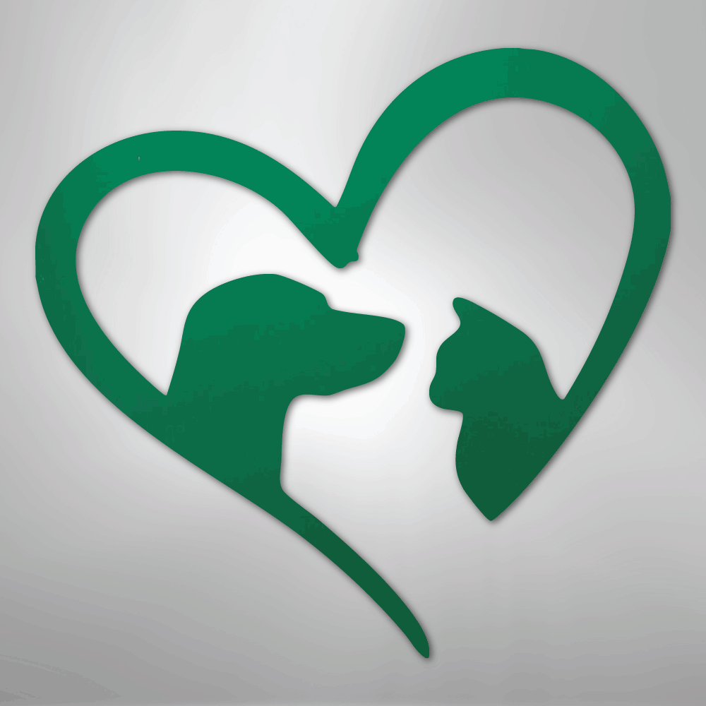 Pet Love Dog and Cat Silhouette Steel Metal Sign Wall ArtCustomly Gifts