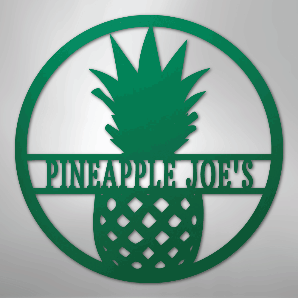 Pineapple Personalized Steel Metal Sign Wall ArtCustomly Gifts