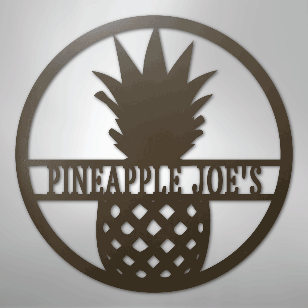 Pineapple Personalized Steel Metal Sign Wall ArtCustomly Gifts